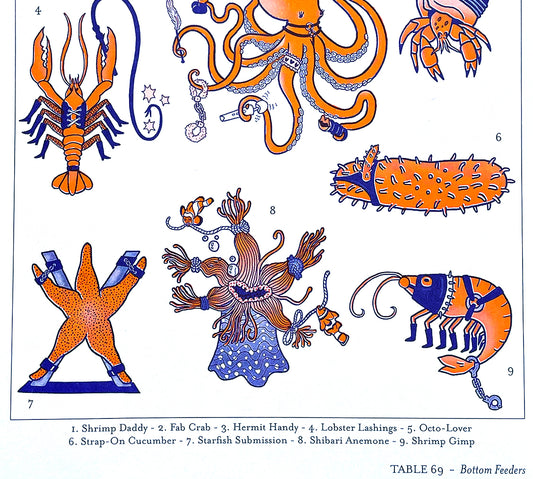 Bottom Feeders Scientific Illustration - Risograph Print