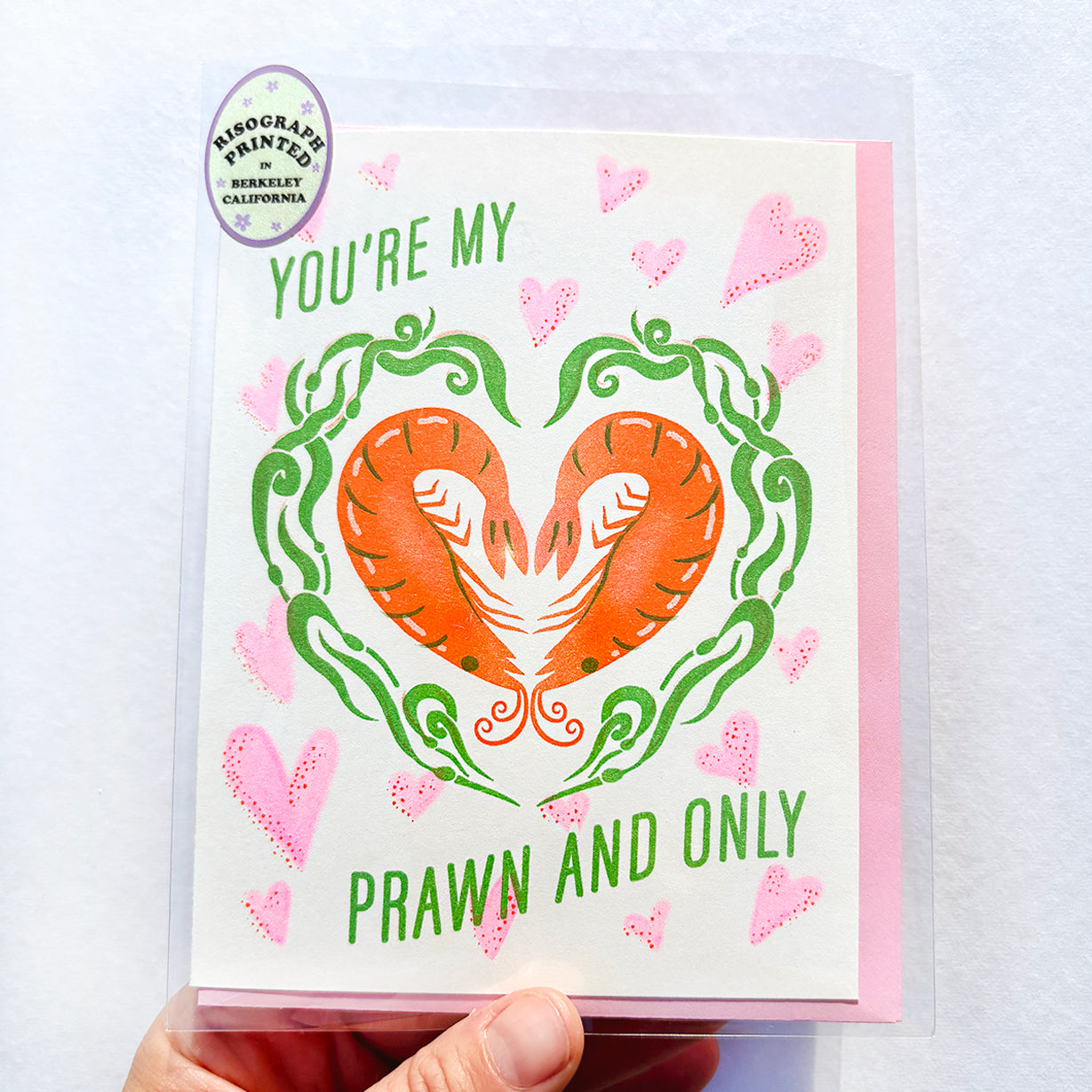 YOU'RE MY PRAWN AND ONLY - Riso Greeting Card