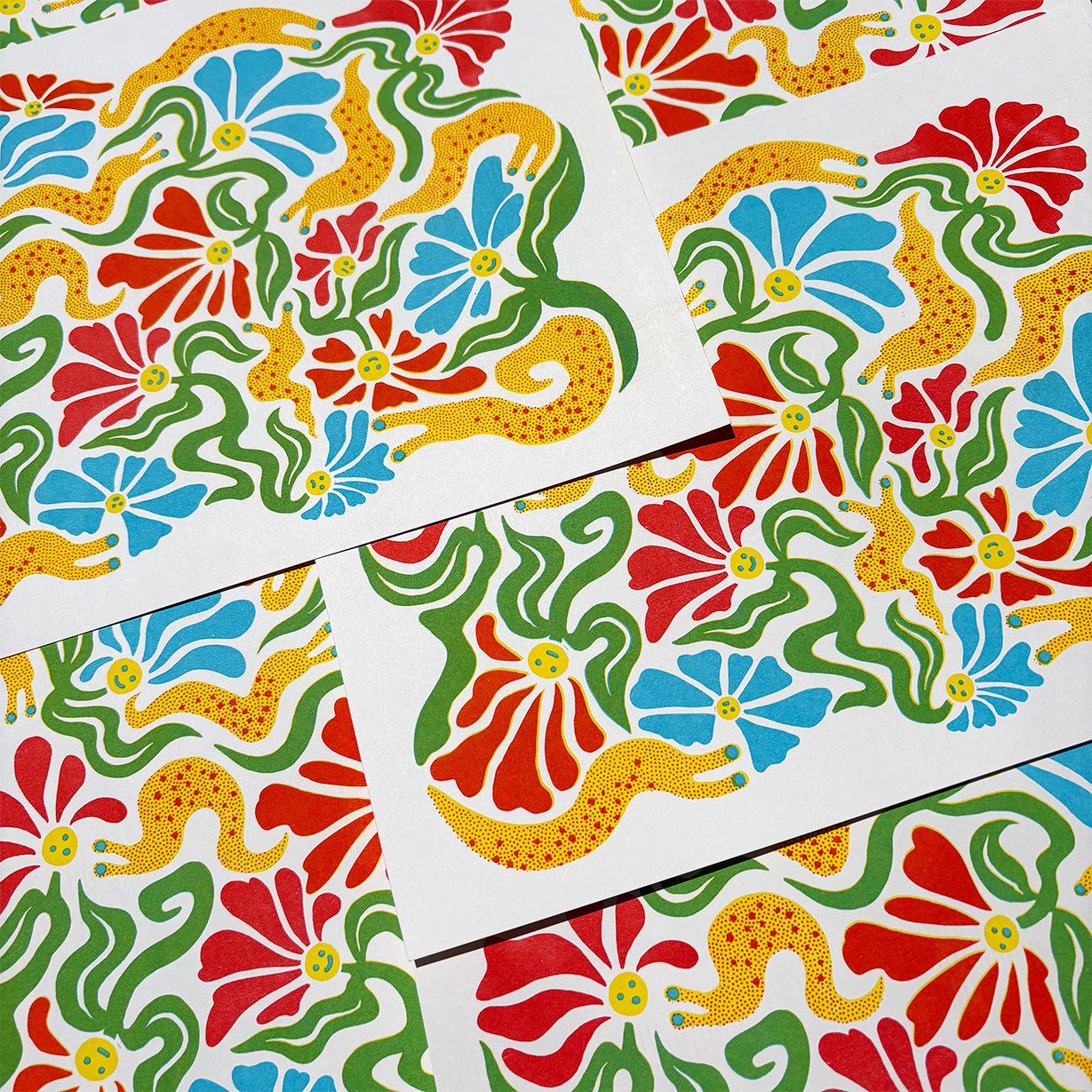 Sluggo's Garden - Risograph Print