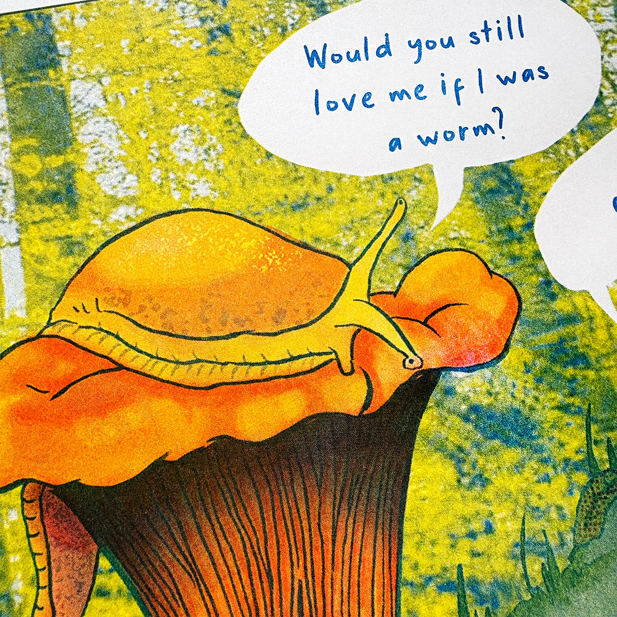 Slugs On Shrooms - Risograph Print