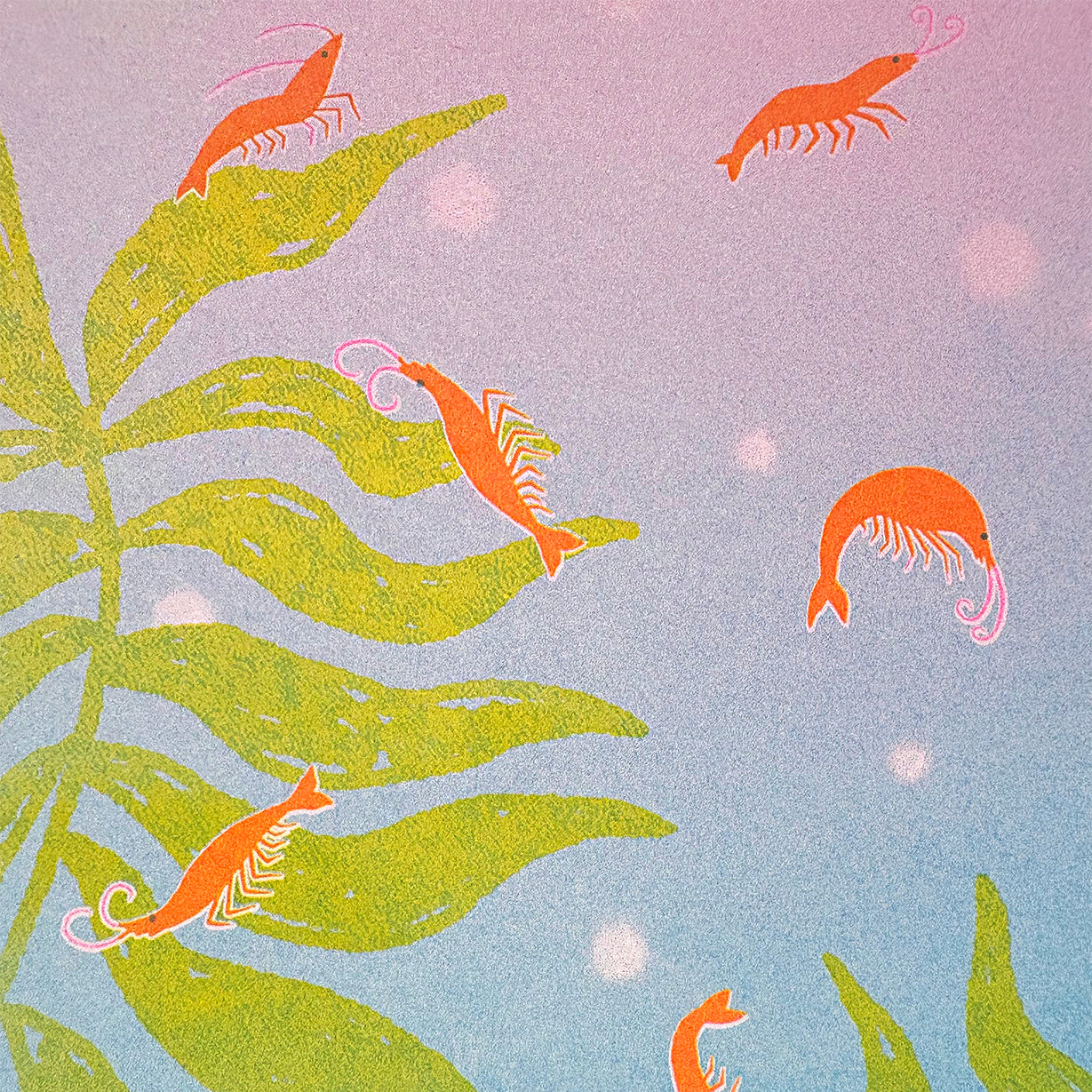 Vertical Drifters - Risograph Print