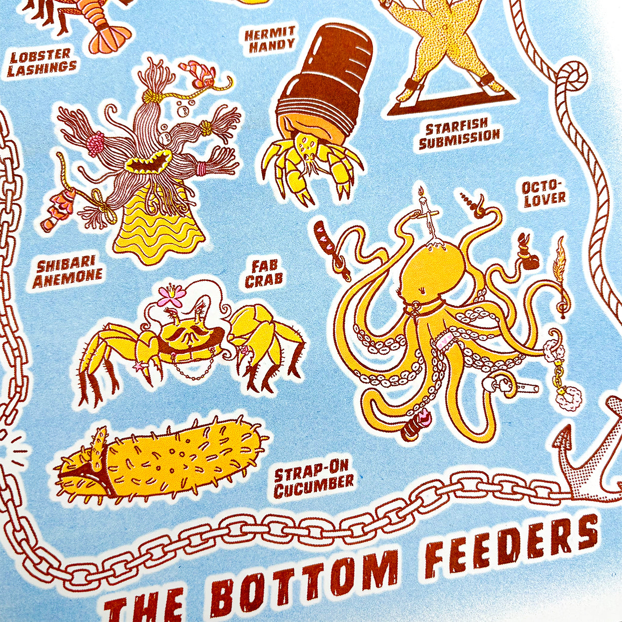 Bottom Feeders Roundup - Risograph Print