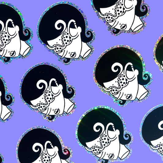 Bra-Face Sparkle Sticker