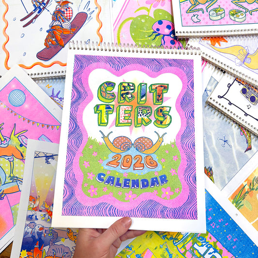 CRITTERS 2026 Riso Wall Calendar