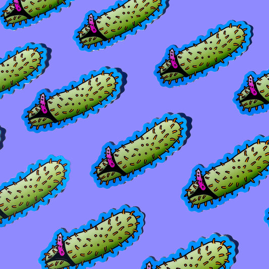 Strap-on Sea Cucumber Vinyl Sticker