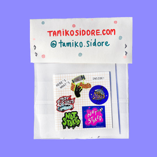 NOT STOKED Assorted Vinyl Sticker Pack