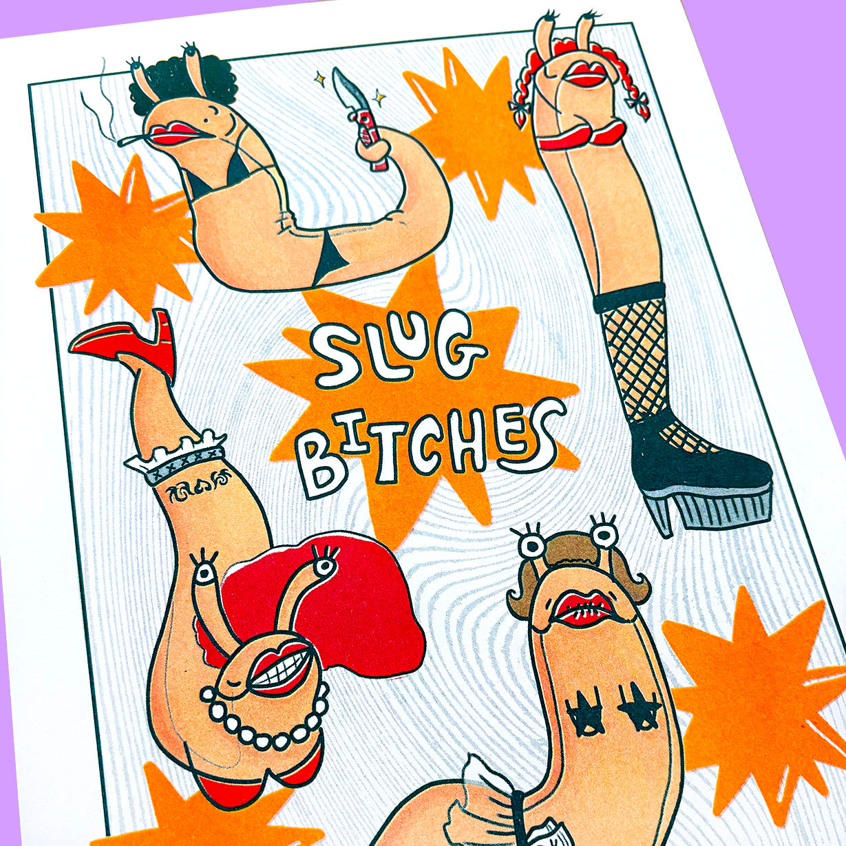 Slug Bitches - Risograph Print
