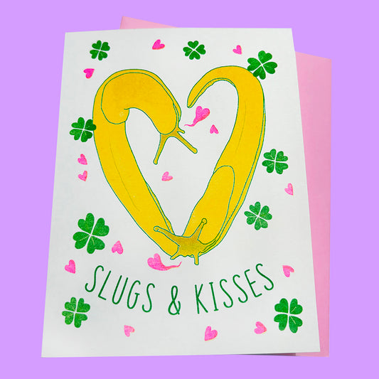 SLUGS & KISSES - Riso Greeting Card