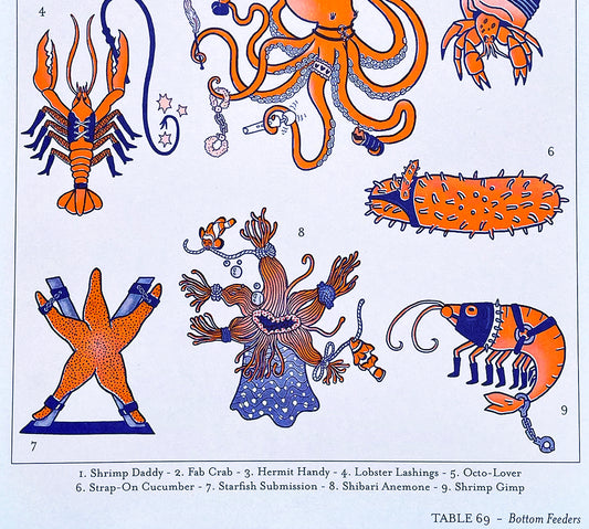 Bottom Feeders Scientific Illustration - Risograph Print