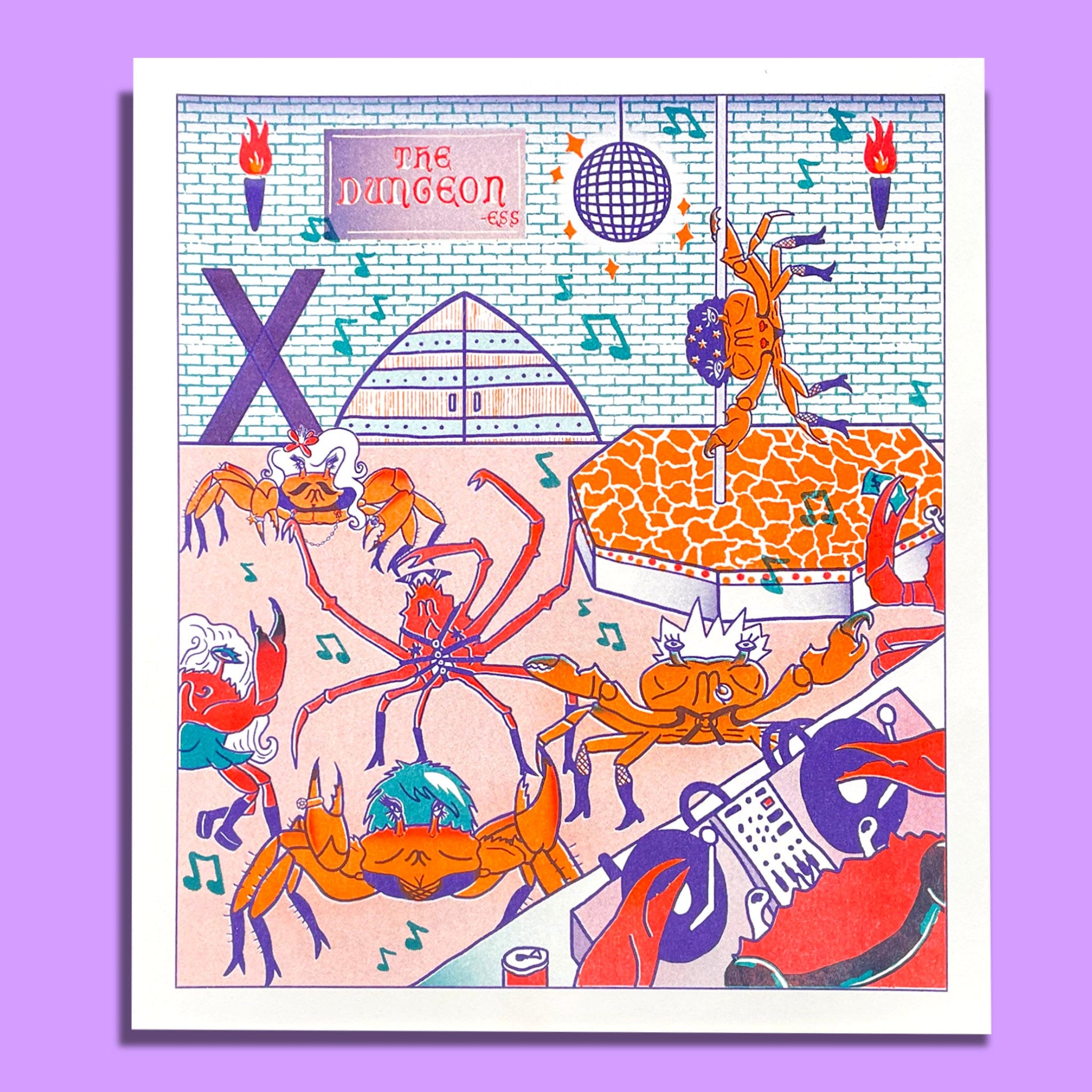 THE DUNGEONess PARTY - Risograph Print – tamikosidore