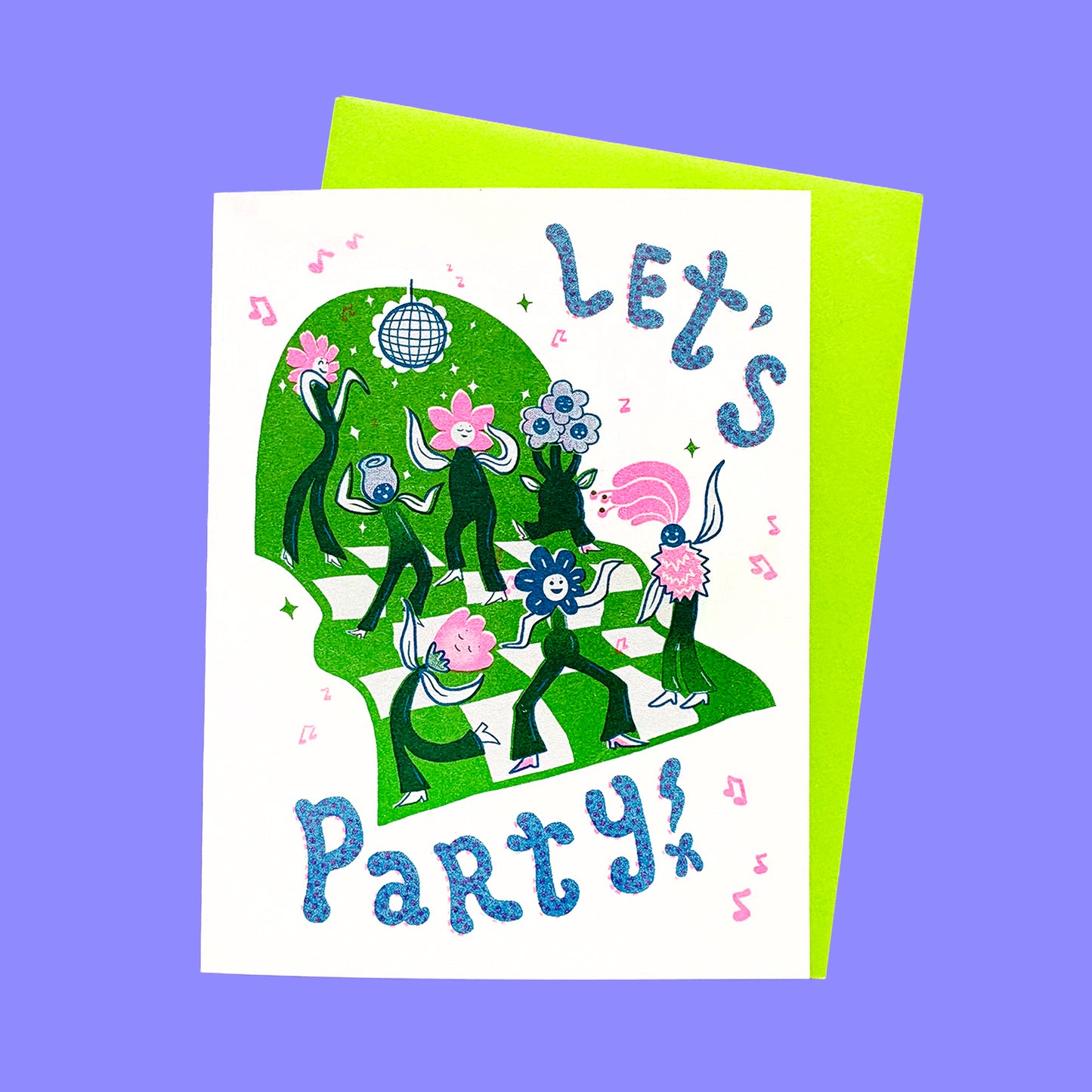 LETS PARTY - Riso Greeting Card
