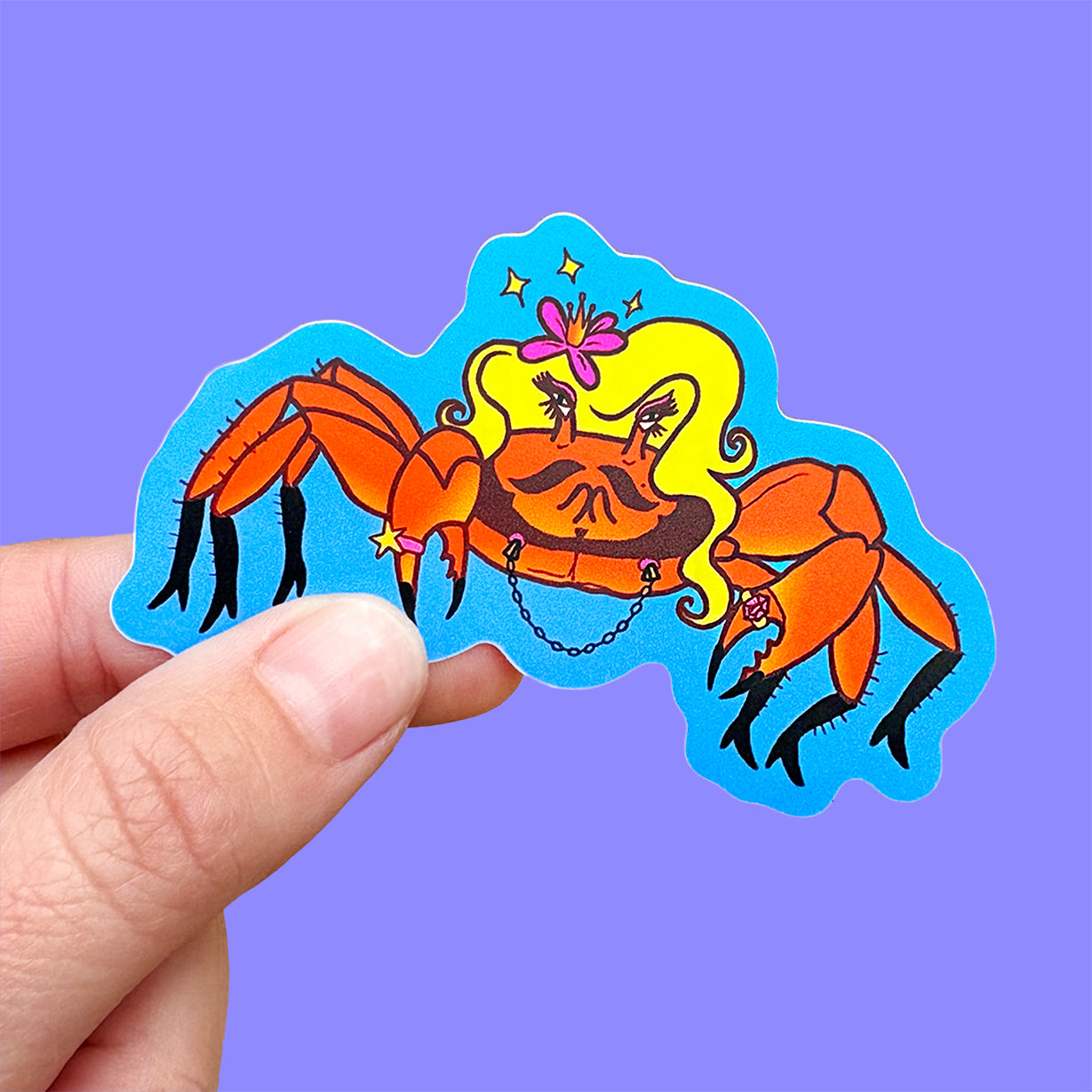 Fab Crab Vinyl Sticker