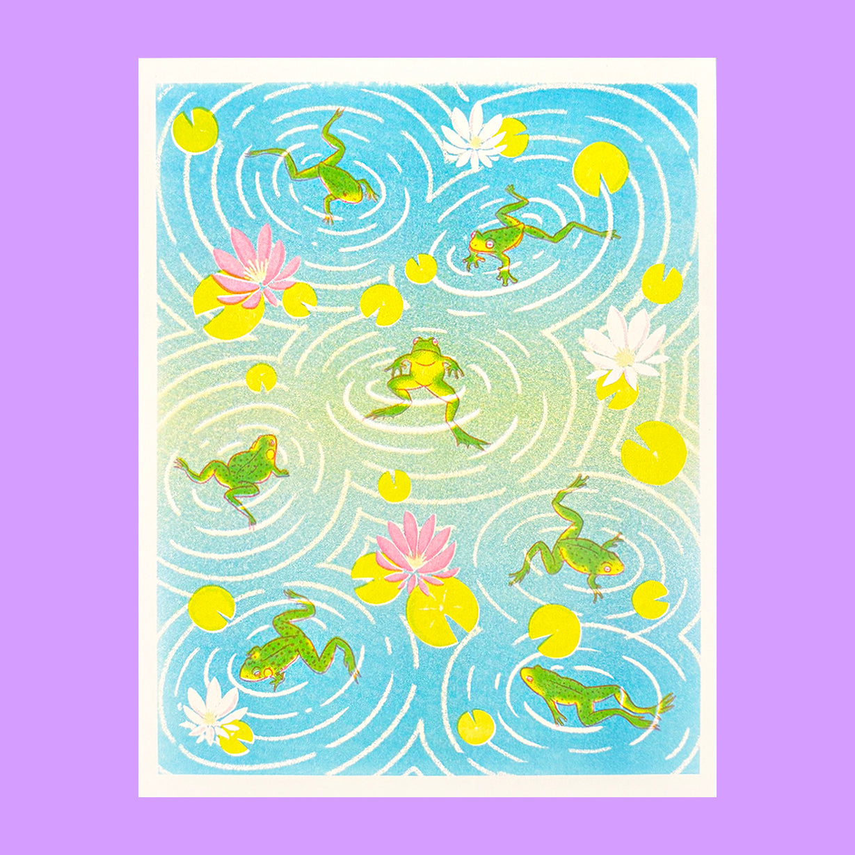 Frog Pond - Risograph Print
