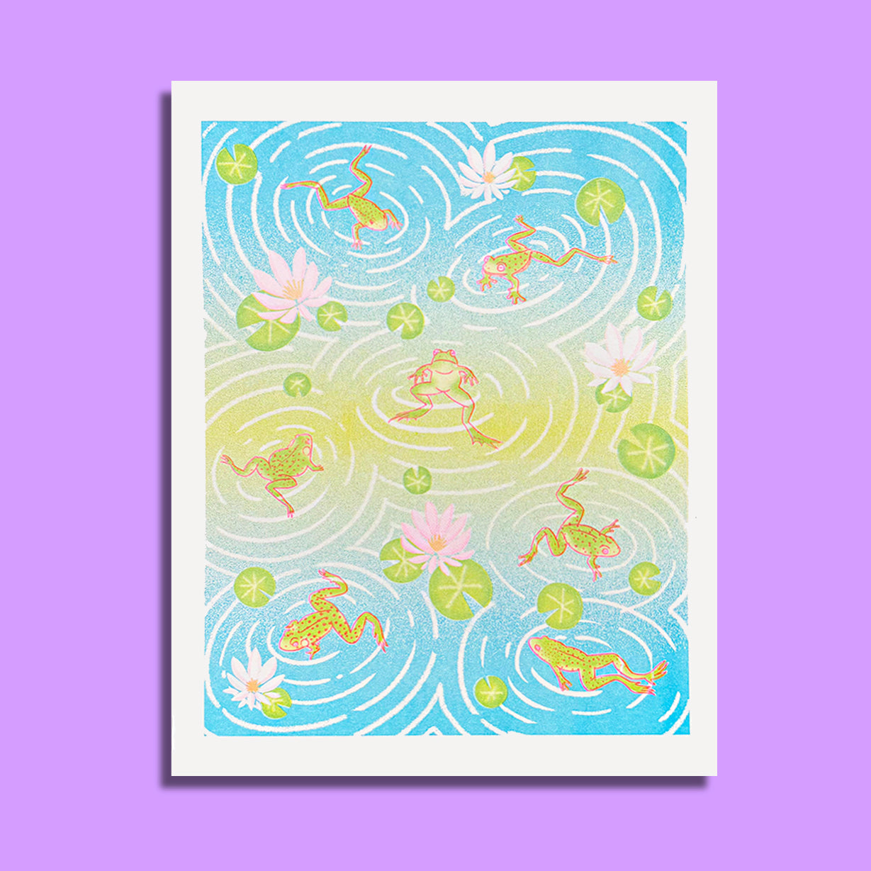 Frog Pond - Risograph Print