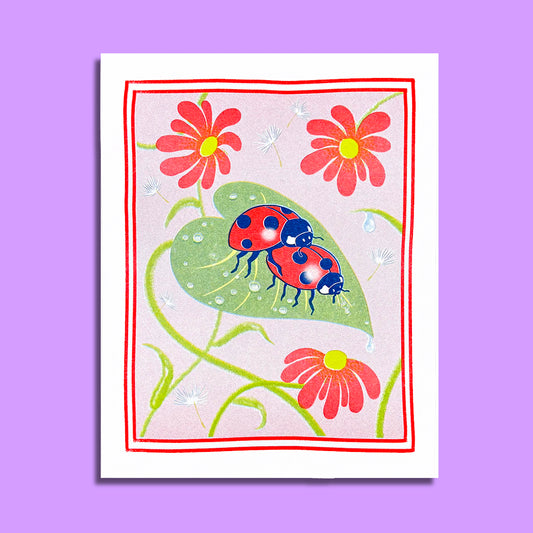 Love Bugs - Risograph Print