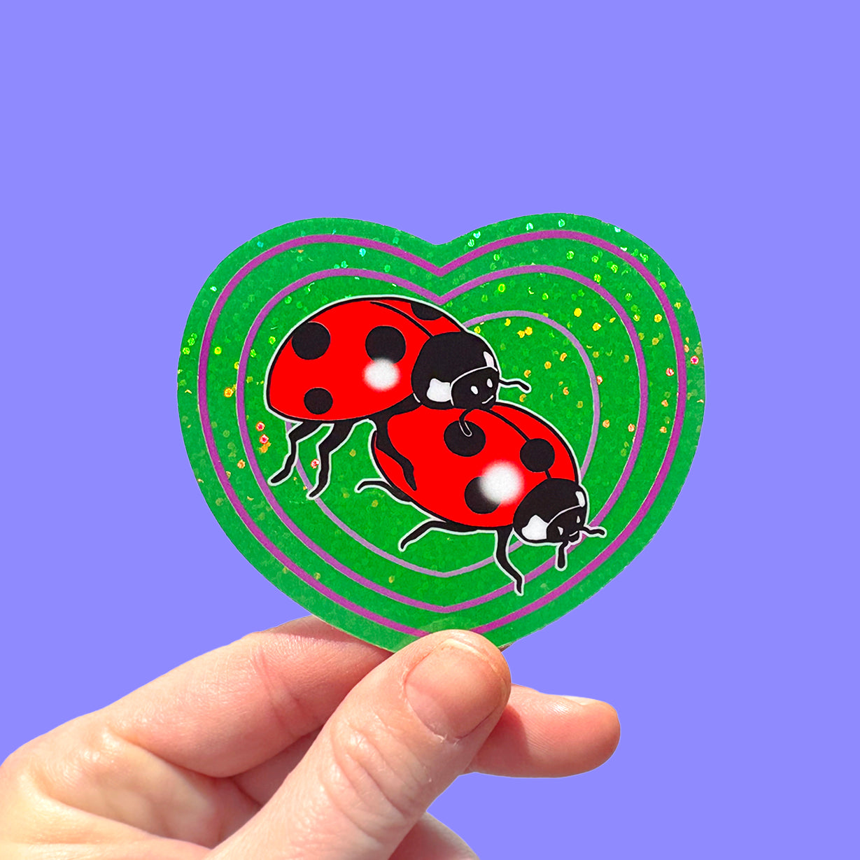 Love Bugs - Glitter Vinyl Sticker