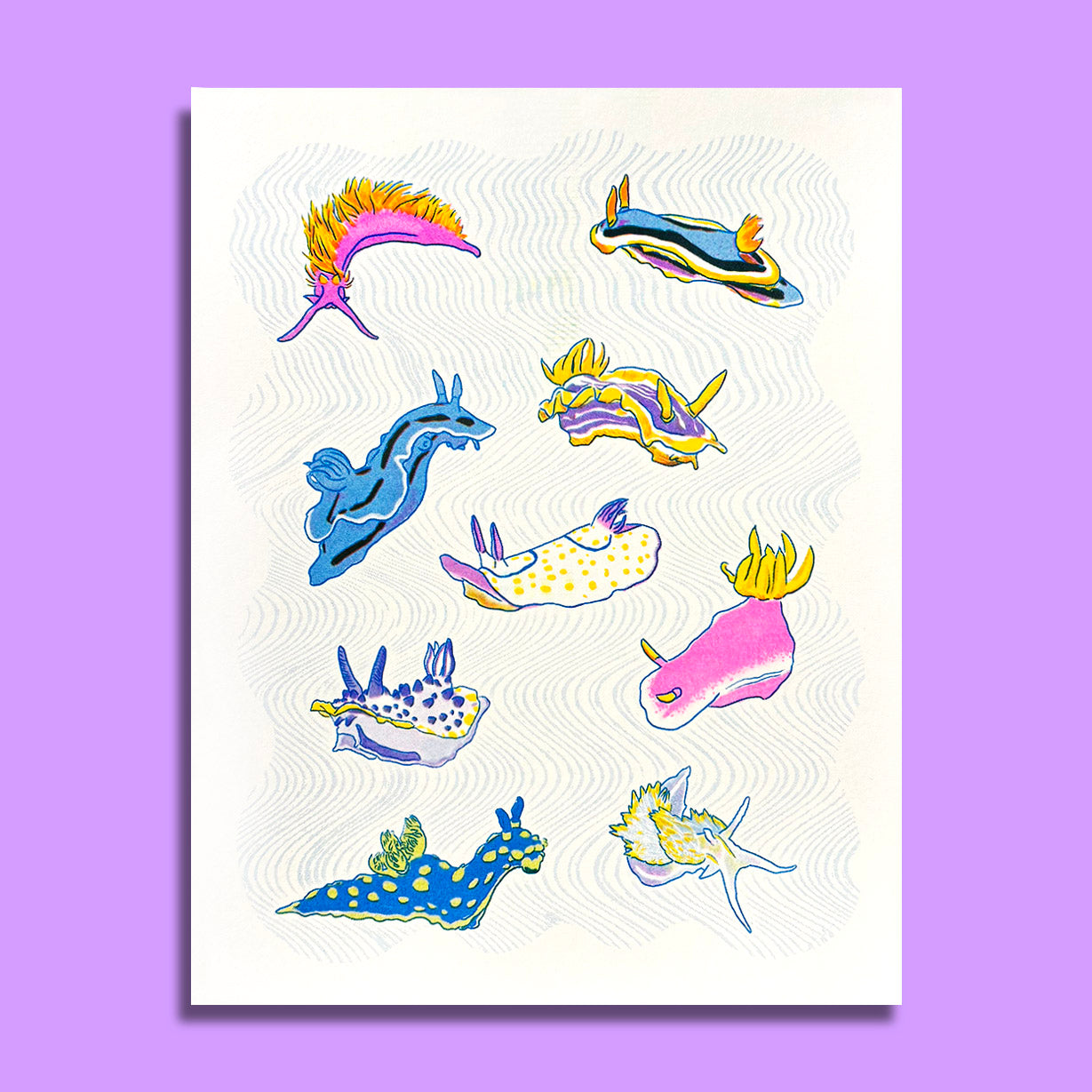 Nudibranch - Risograph Print