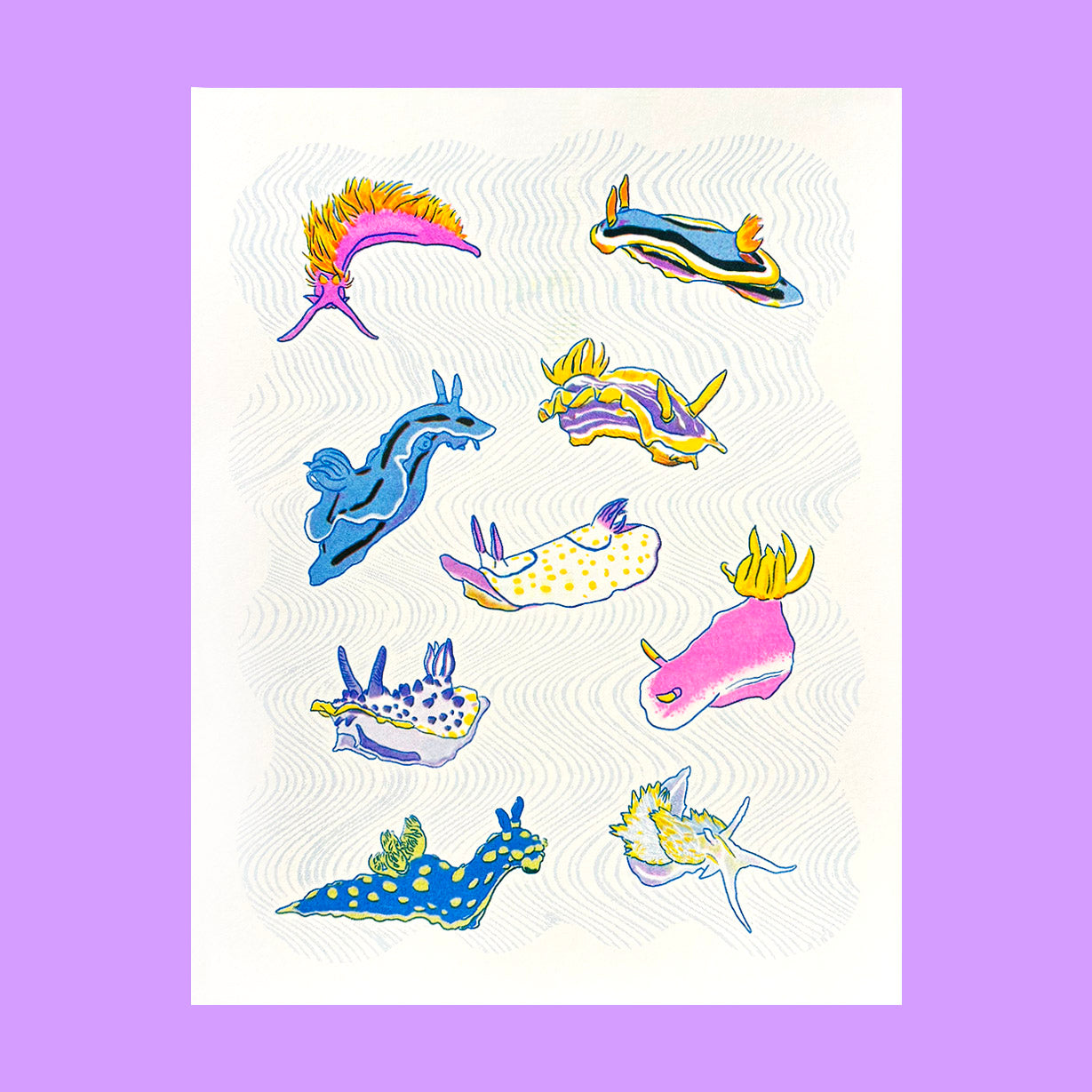 Nudibranch - Risograph Print