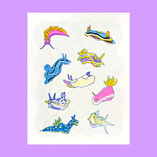 Nudibranch - Risograph Print