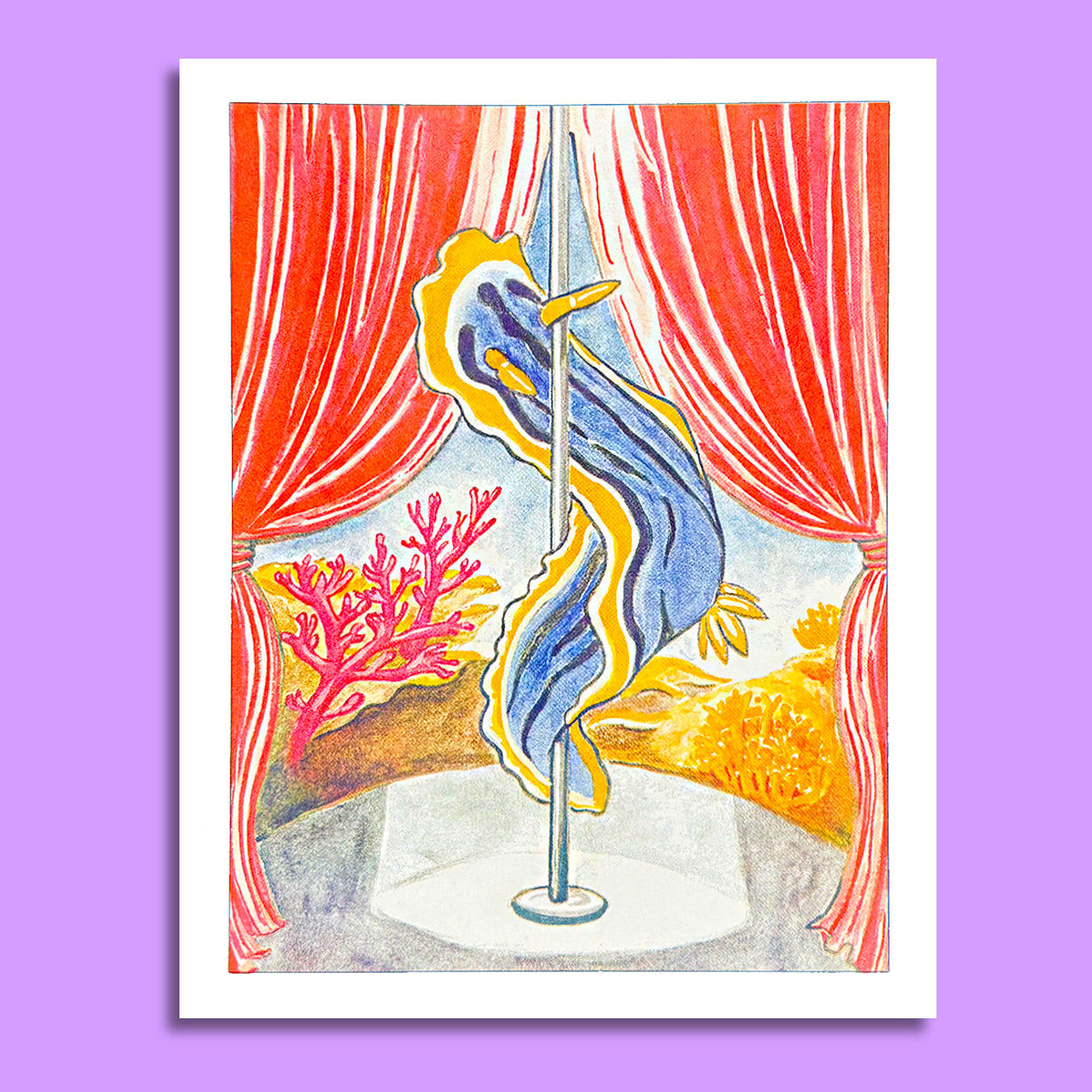Nudibranch Dancer - Risograph Print