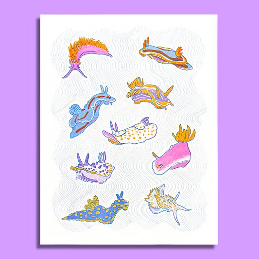Nudibranch - Risograph Print