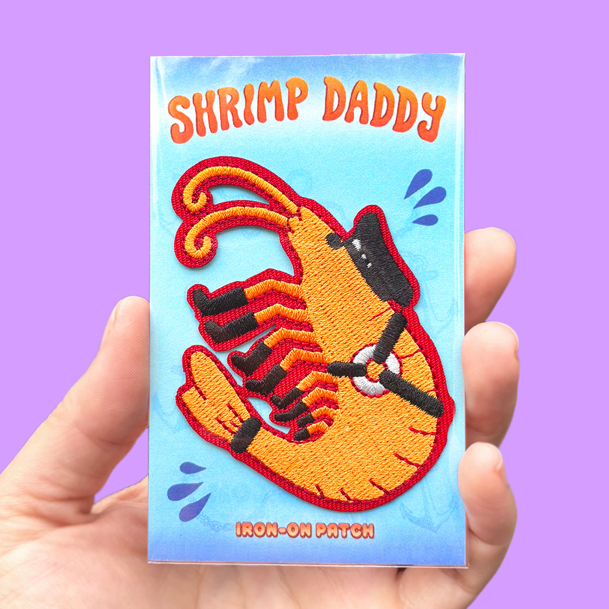 Shrimp Daddy Iron-On Patch