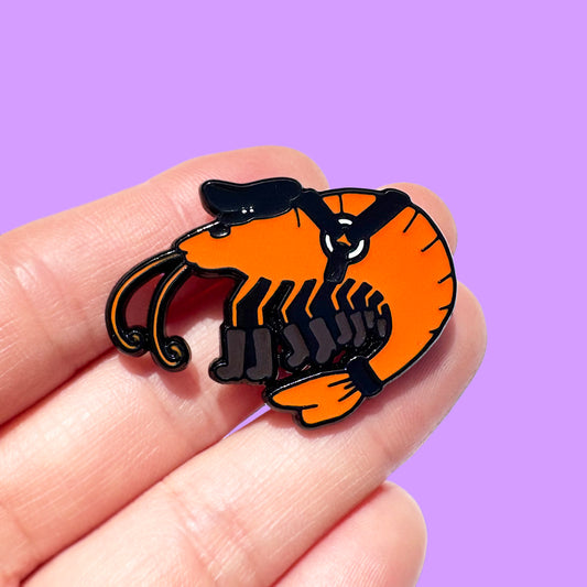 Shrimp Daddy Enamel Pin