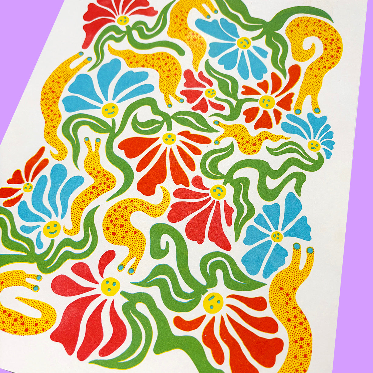 Sluggo's Garden - Risograph Print