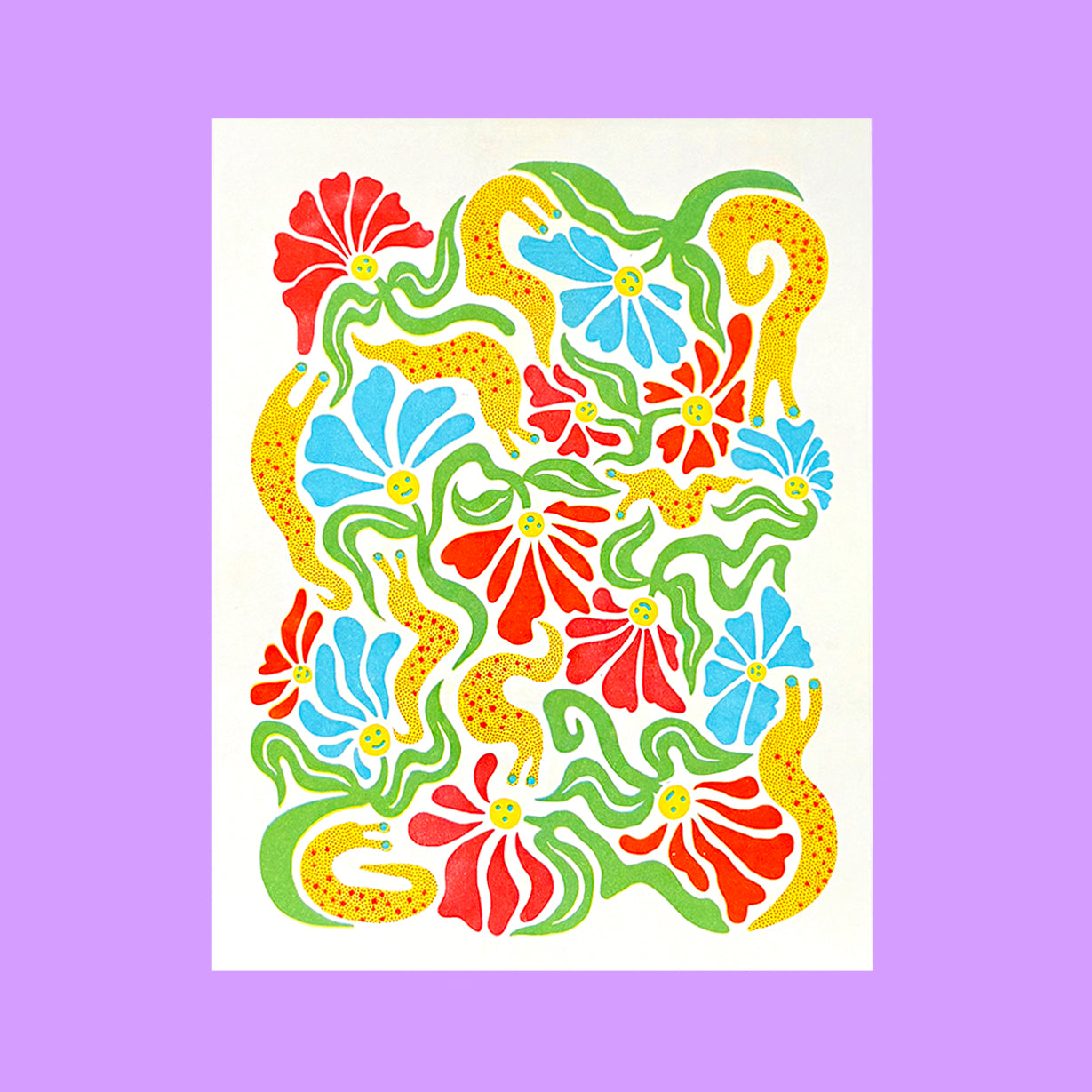 Sluggo's Garden - Risograph Print