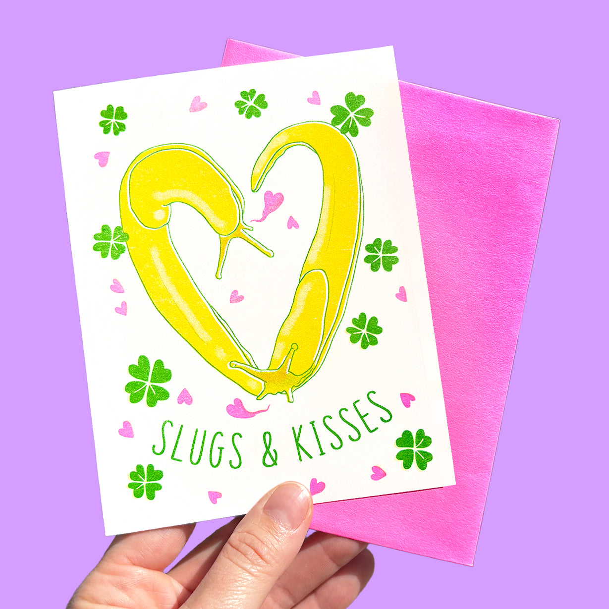 SLUGS & KISSES - Riso Greeting Card