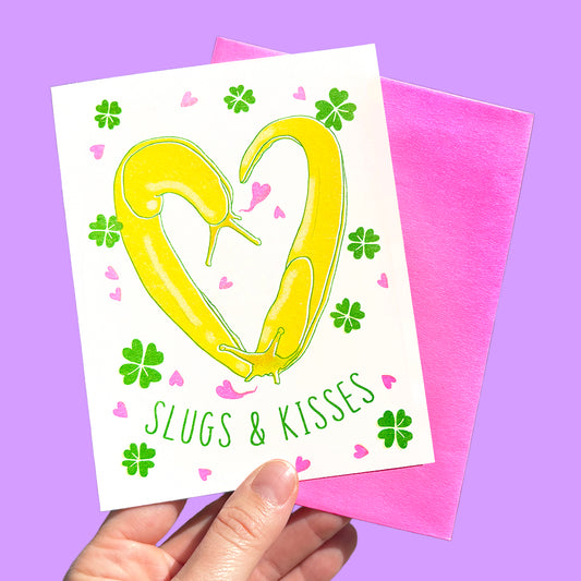 SLUGS & KISSES - Riso Greeting Card