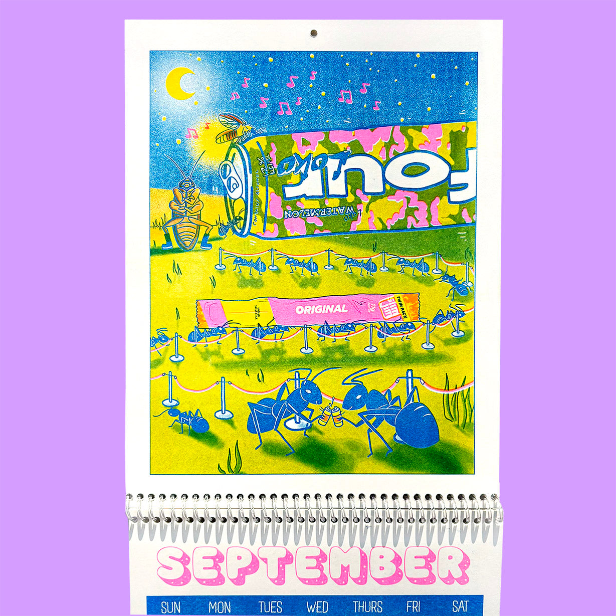 CRITTERS 2026 Riso Wall Calendar