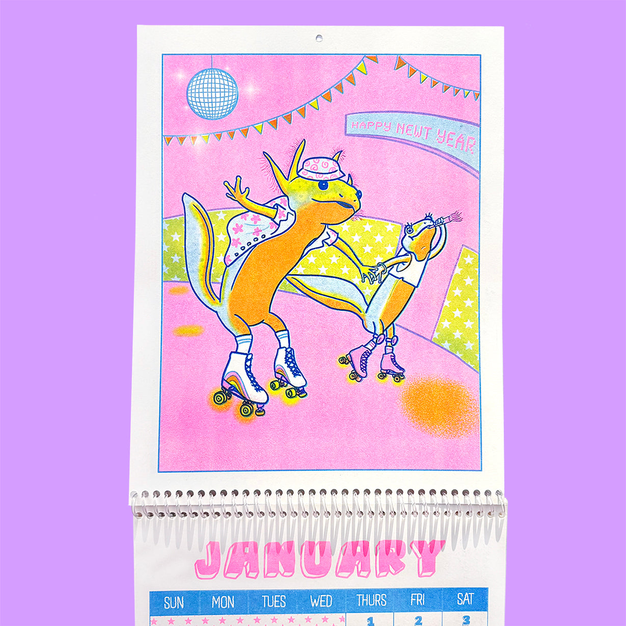 1 LEFT- 2026 Riso Wall Calendar: MISPRINTS!