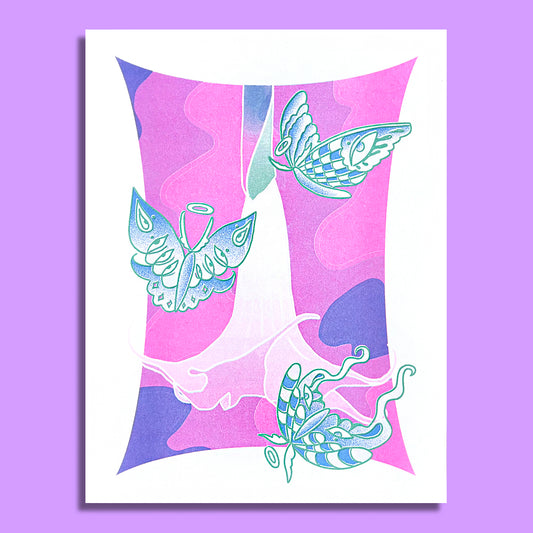 Creatures of the Night - Risograph Print