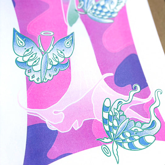 Creatures of the Night - Risograph Print