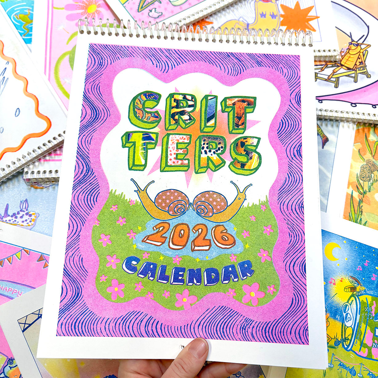CRITTERS 2026 Riso Wall Calendar