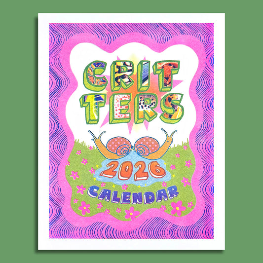 CRITTERS 2026 Riso Wall Calendar
