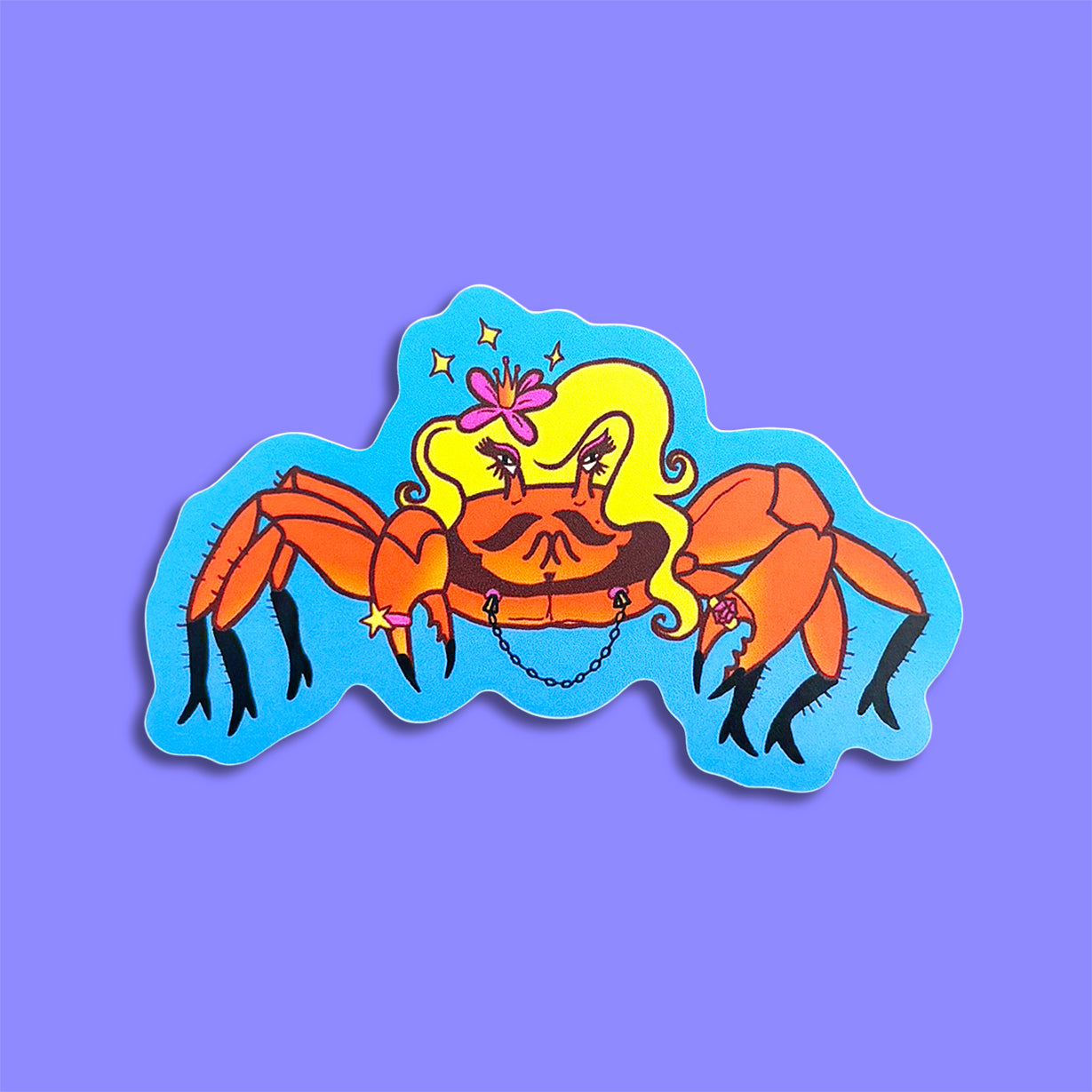 Fab Crab Vinyl Sticker