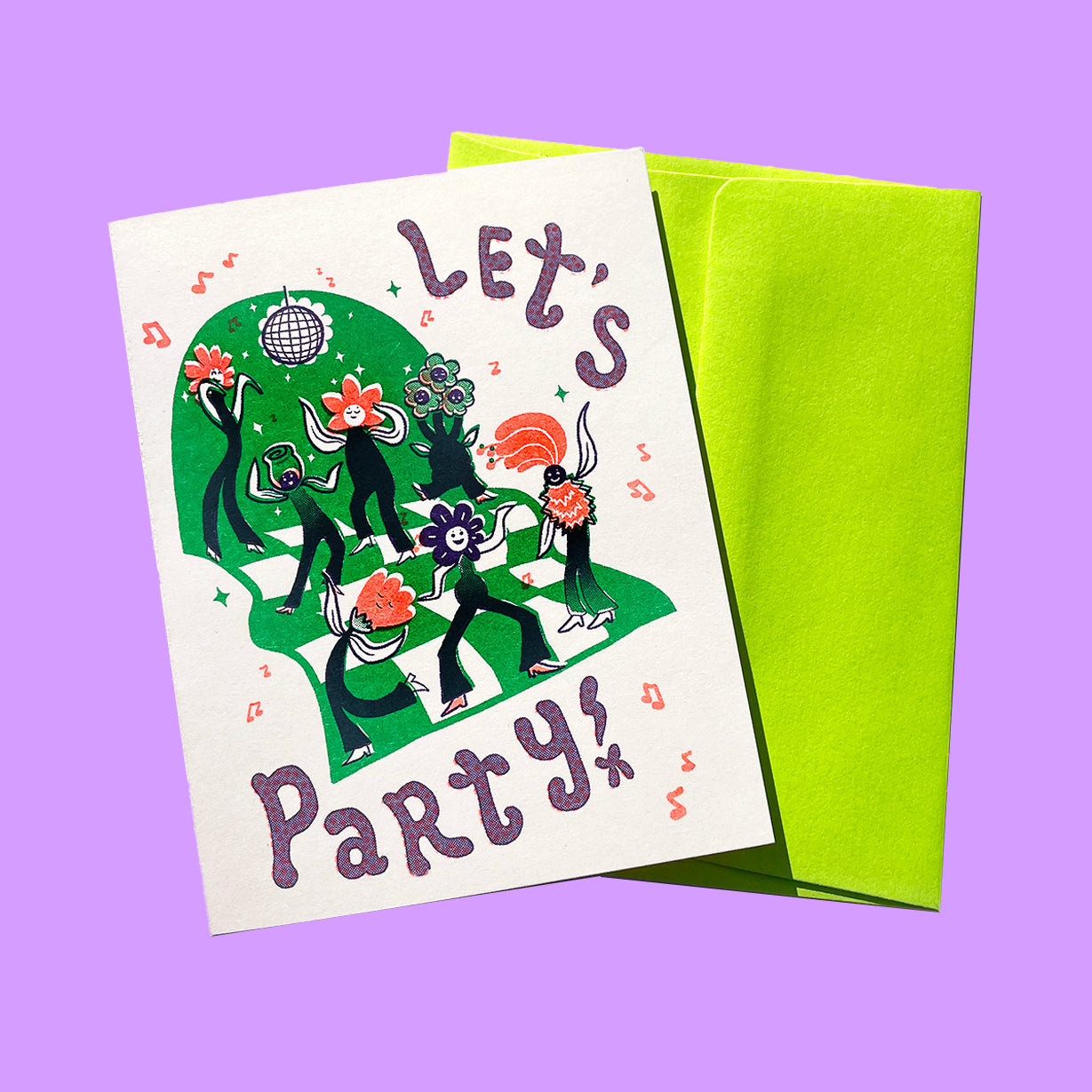 LETS PARTY - Riso Greeting Card