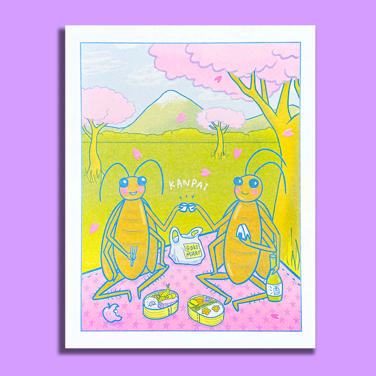 Hanami - Risograph Print