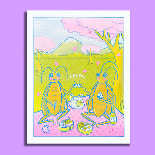 Hanami - Risograph Print