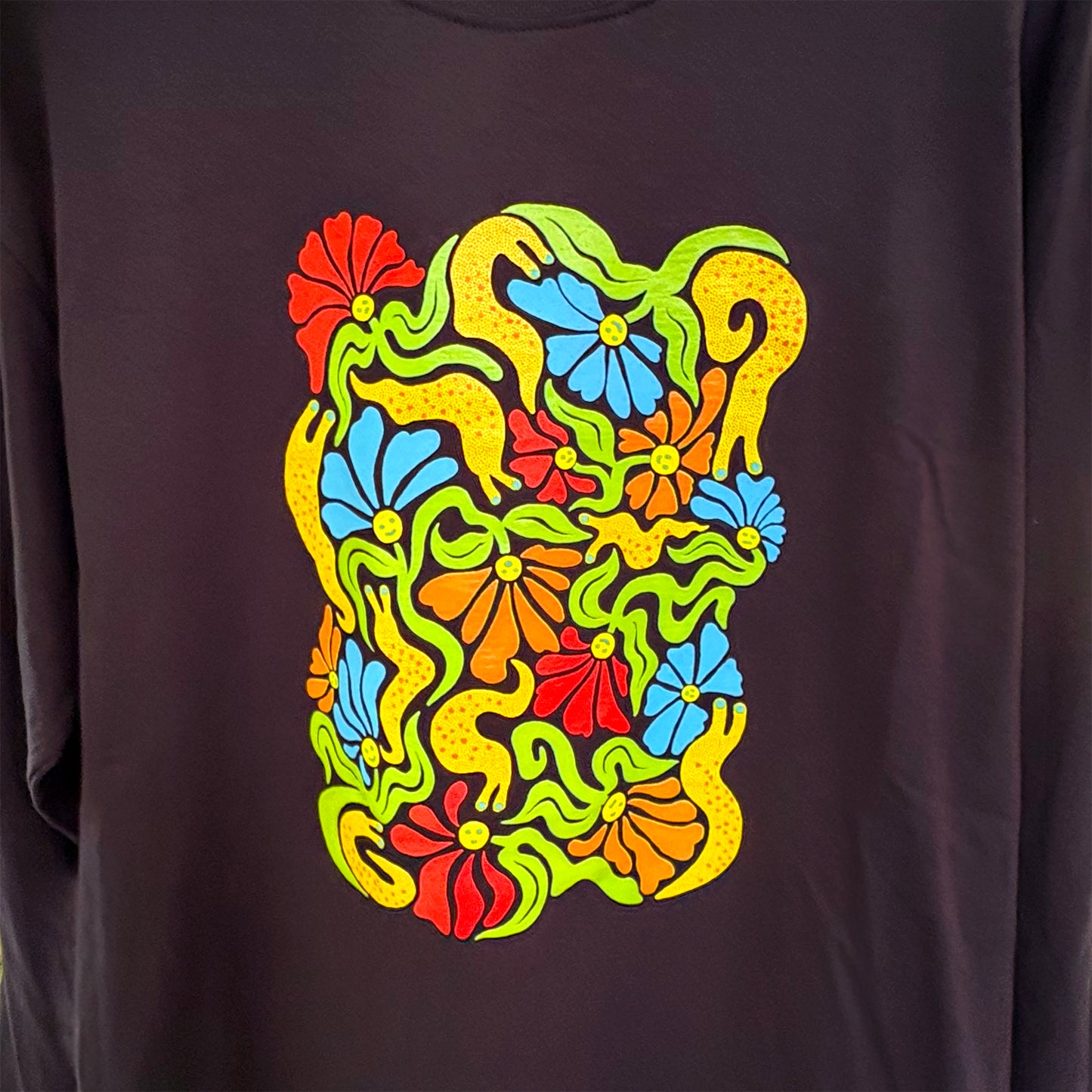 Sluggo's Garden - Screen Printed Long Sleeve - Black - L & XL LEFT