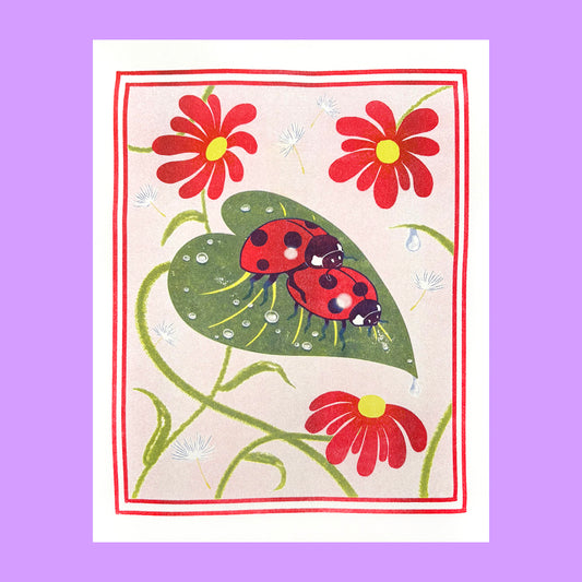 Love Bugs - Risograph Print