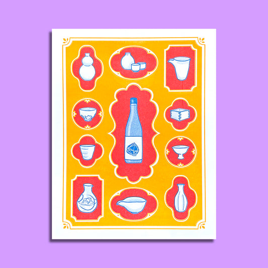 Sake Lover - Risograph Print