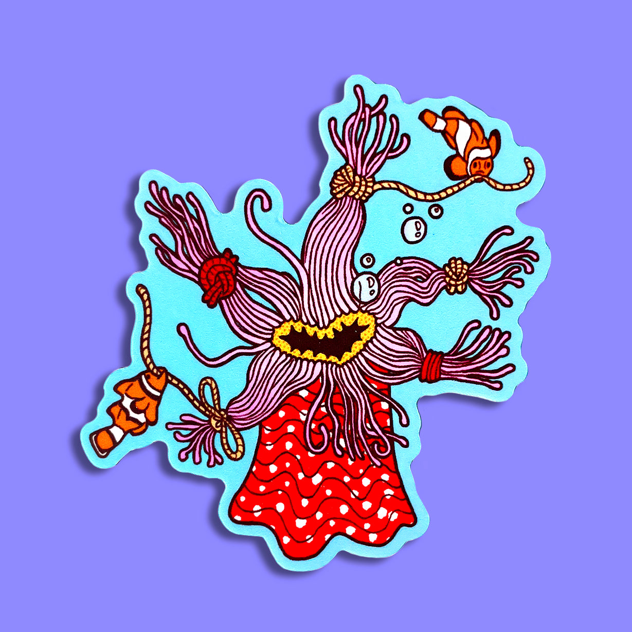 Shibari Anemone Vinyl Sticker