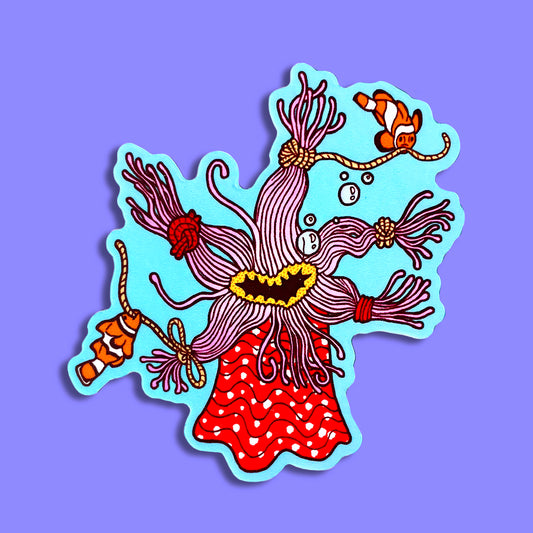 Shibari Anemone Vinyl Sticker