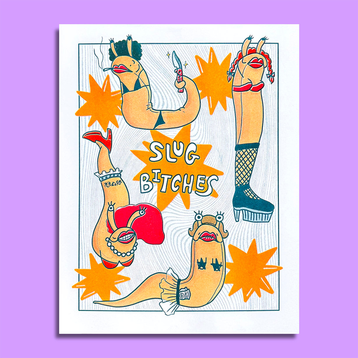 Slug Bitches - Risograph Print