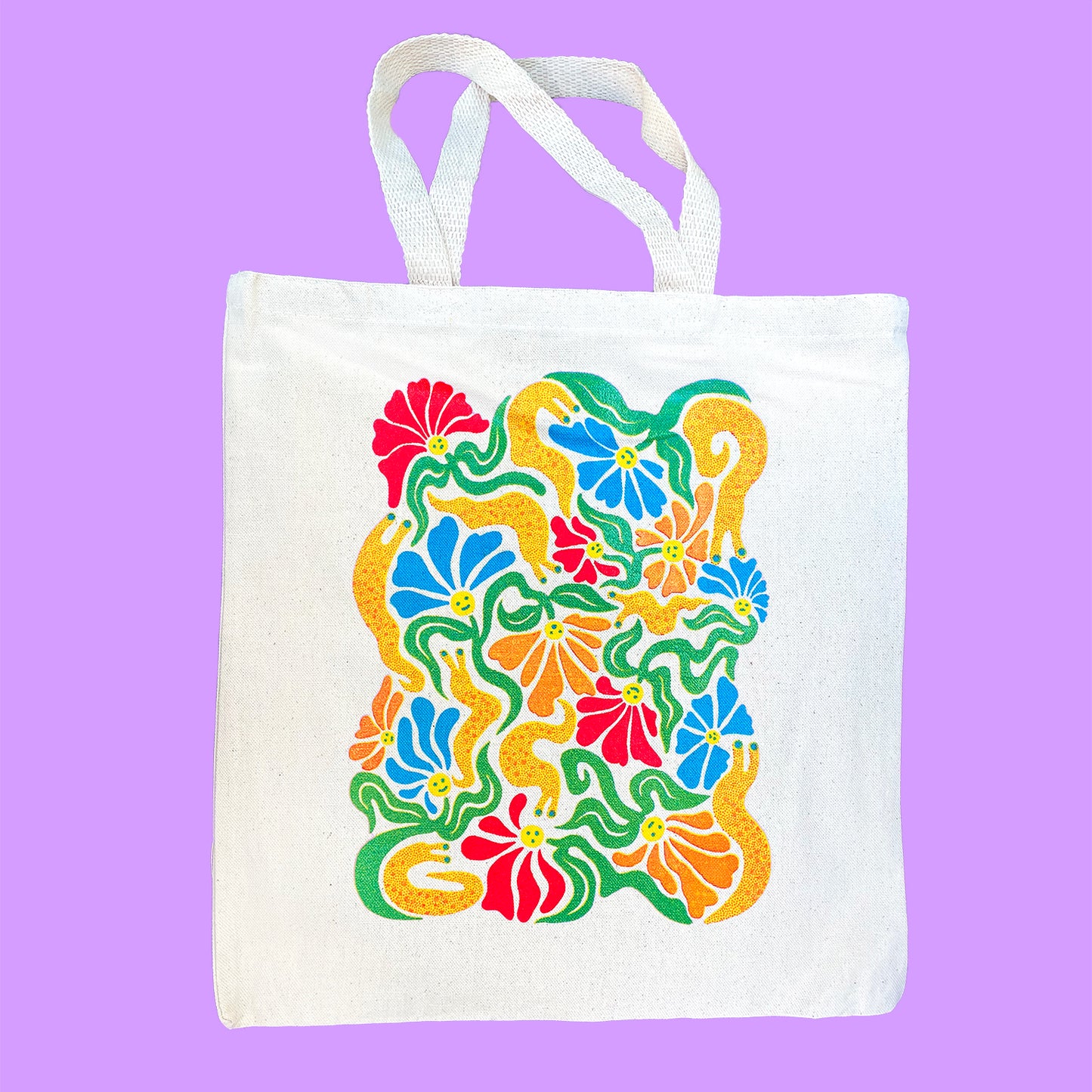 Sluggo's Garden - Screen Printed Canvas Tote