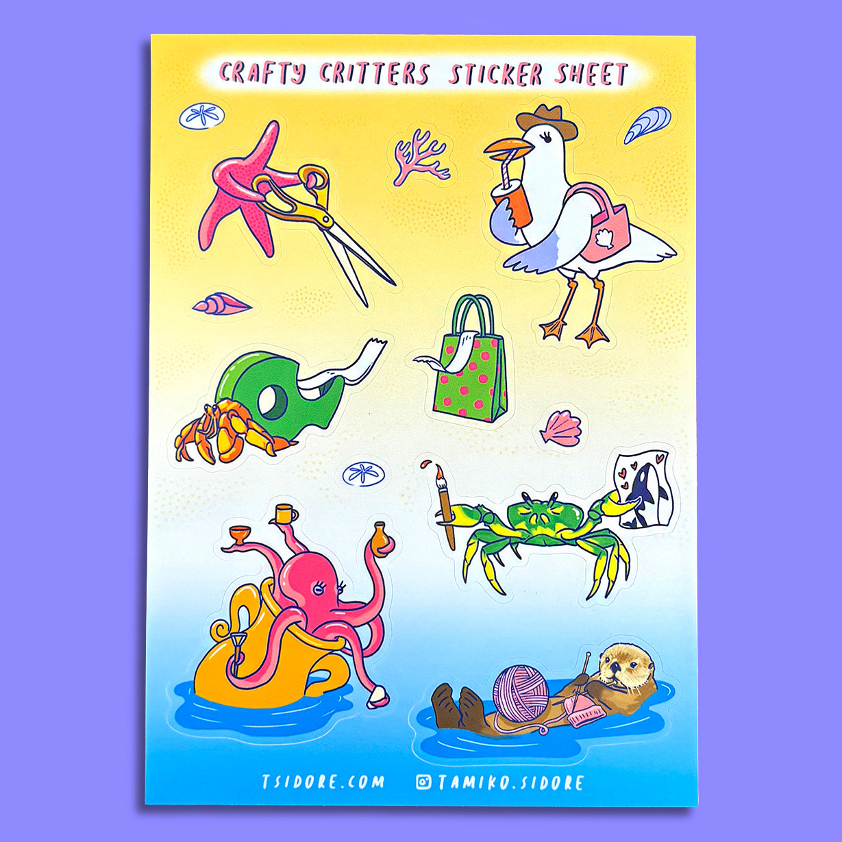 Crafty Critters Sticker Sheet