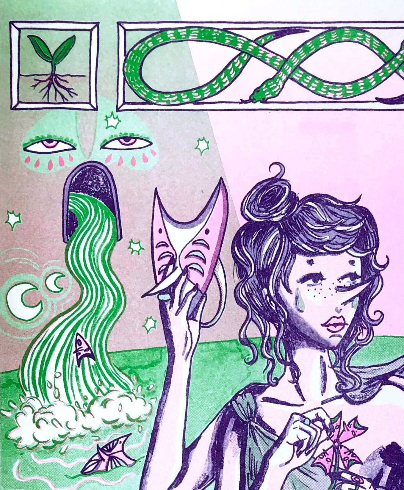 Arrival - Risograph Print